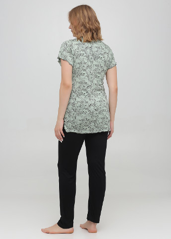 Оливковая всесезон пижама (футболка, брюки) футболка + брюки Stil Moda