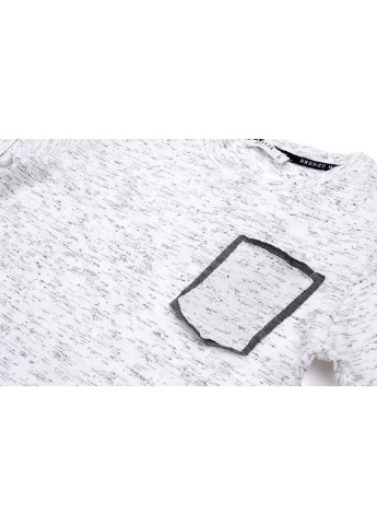 Серая демисезонная футболка детская с карманчиком (11075-128b-gray) Breeze