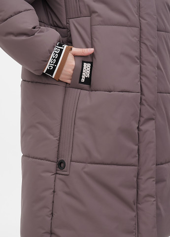 Серо-коричневая зимняя куртка Eva Classic