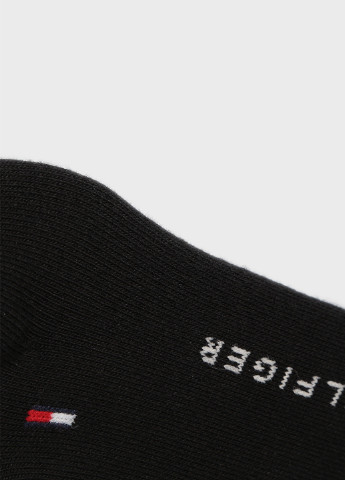 Чёрные носки (2 пары) Tommy Hilfiger однотонные (183962342)