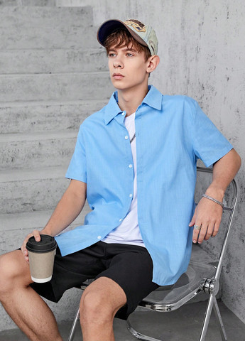 Комбінований літній костюм (сорочка, шорти) з шортами, з сорочкою SHEIN