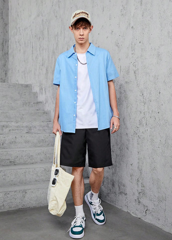 Комбінований літній костюм (сорочка, шорти) з шортами, з сорочкою SHEIN