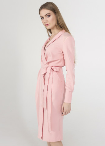 Светло-розовое кэжуал платье Viravi Wear однотонное