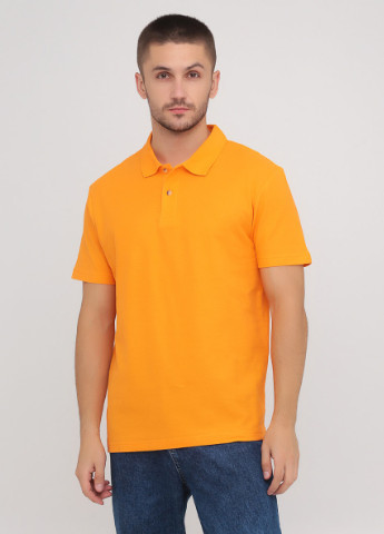 Оранжевая мужская футболка поло Stedman однотонная