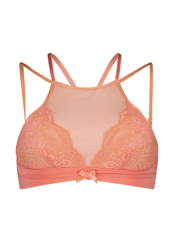 Персиковый топ бюстгальтер Hunkemoller без косточек полиамид