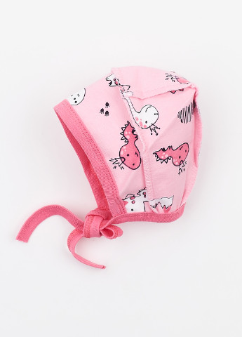 Розовый демисезонный комплект (боди, ползунки, шапка) Ляля