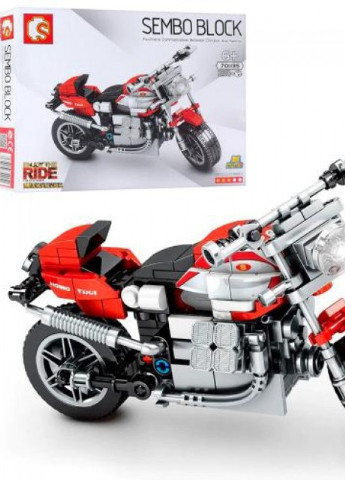 Конструктор 701135 Sembo Block Мотоцикл червоний, 238 деталь More (253840368)