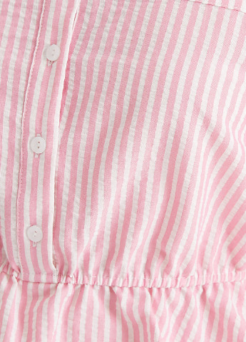 Розовая летняя блуза с баской KOTON