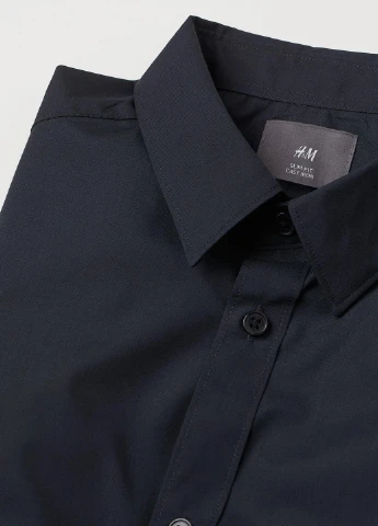 Черная кэжуал рубашка H&M