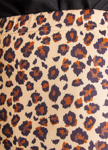 Бежевая кэжуал леопардовая юбка Jennyfer