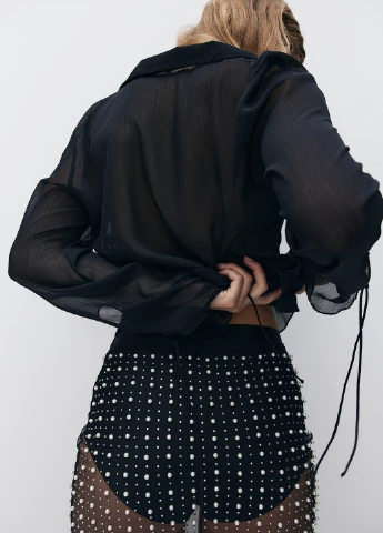 Чёрная блуза H&M