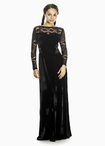 Черное вечернее платье Majaly однотонное