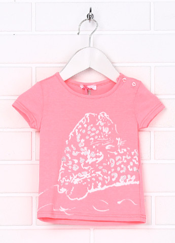 Розовая летняя футболка с коротким рукавом Absorba