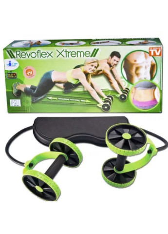 Тренажер Revoflex Xtreme для всего тела 40 упражнений Роликовый тренажер Good Idea зелёный