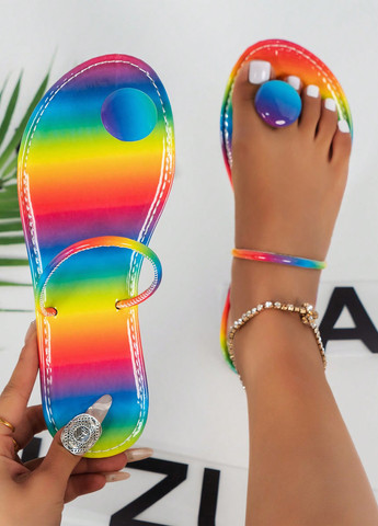 Цветные кэжуал шлепанцы SHEIN