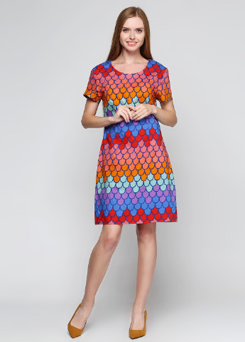 Комбинированное кэжуал платье Ruby с абстрактным узором