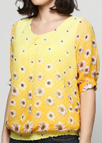 Желтая летняя блуза Mixray