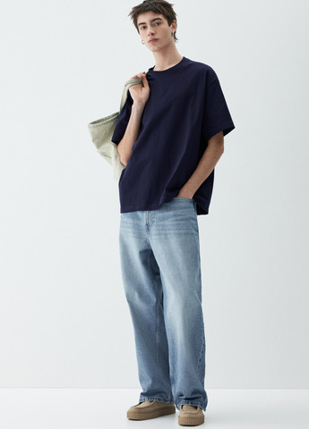 Темно-синяя футболка H&M