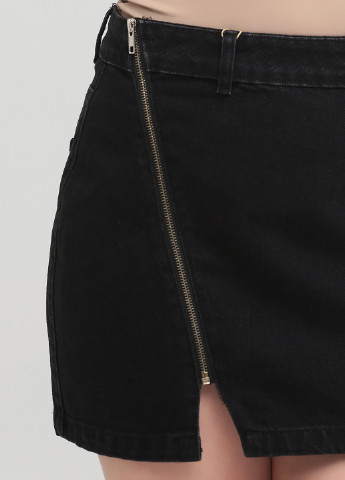 Черная джинсовая однотонная юбка Dilvin