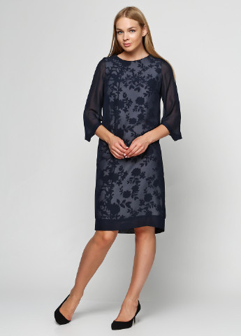 Темно-синее кэжуал платье Stefanie L с цветочным принтом