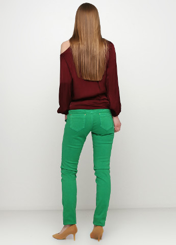 Зеленые демисезонные зауженные джинсы DISPLAY