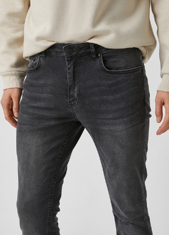 Графитовые демисезонные скинни джинсы KOTON