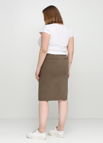 Оливковая (хаки) кэжуал однотонная юбка Ralph Lauren миди