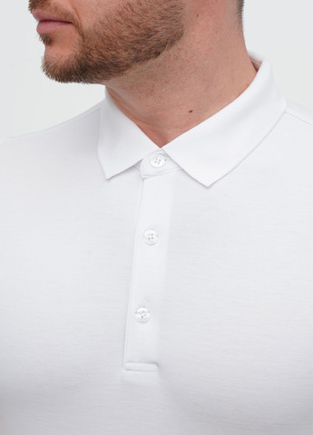 Белая футболка-поло для мужчин Trend Collection однотонная