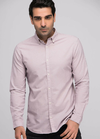 Розовая рубашка однотонная Jack & Jones