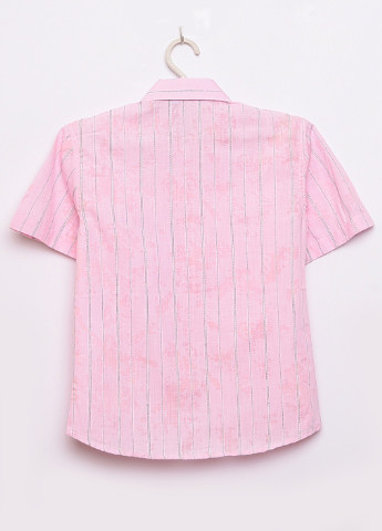 Розовая классическая рубашка в полоску Let's Shop