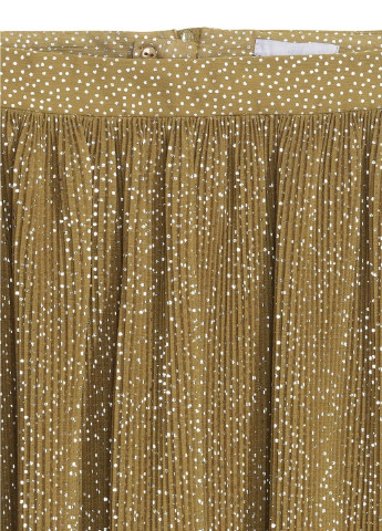 Золотая кэжуал в горошек юбка H&M плиссе, клешированная