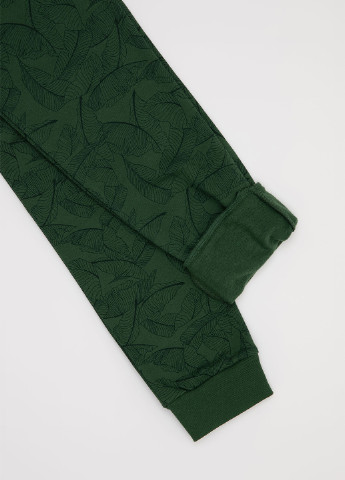 Штани DeFacto джогери зелені спортивні поліестер, бавовна, трикотаж