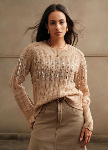 Бежевий демісезонний джемпер джемпер SHEIN