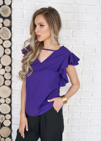 Фиолетовая демисезонная блуза ISSA PLUS