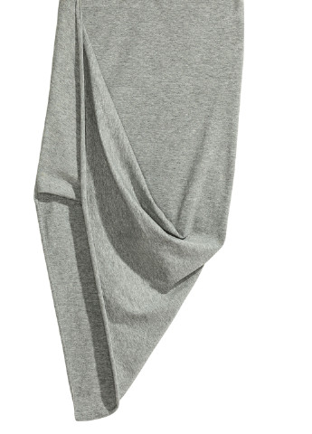Серая кэжуал меланж юбка H&M а-силуэта (трапеция)