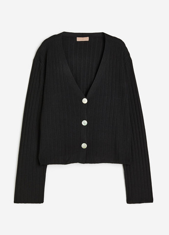 Черный демисезонный кардиган H&M