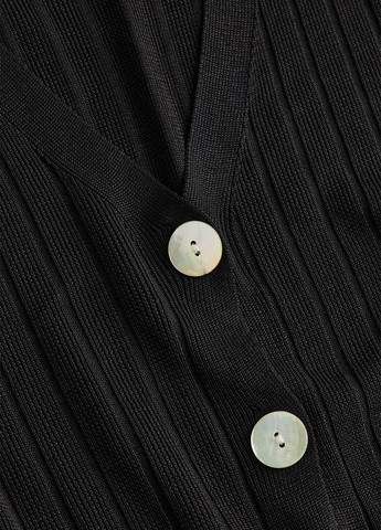 Черный демисезонный кардиган H&M