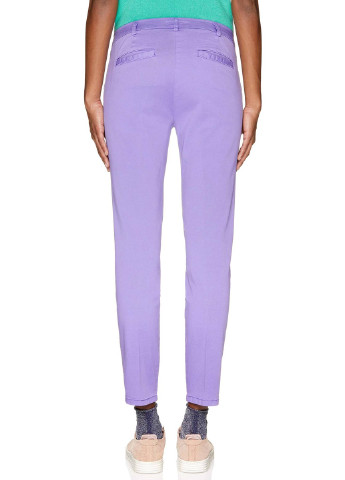 Светло-фиолетовые кэжуал демисезонные прямые брюки United Colors of Benetton