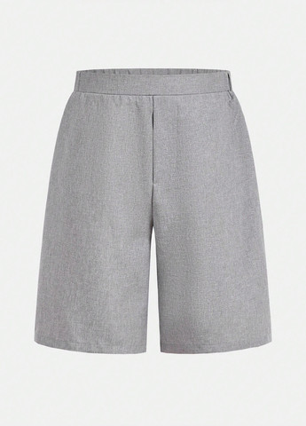 Сірий демісезонний костюм (піджак, шорти) з шортами SHEIN