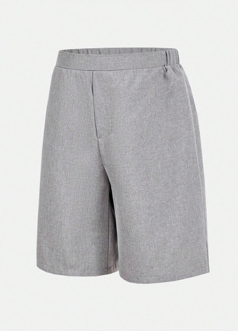 Сірий демісезонний костюм (піджак, шорти) з шортами SHEIN