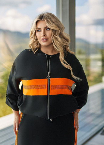 Помаранчевий демісезонний комплект (вітровка, сукня) No Brand