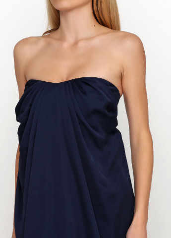 Темно-синя кежуал сукня в стилі армпір H&M однотонна