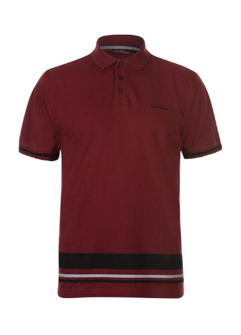 Бордовая футболка-поло для мужчин Pierre Cardin с логотипом