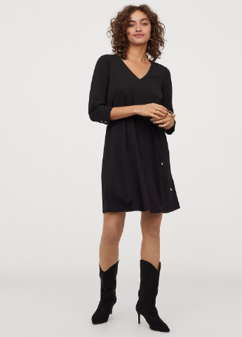 Черное кэжуал платье H&M