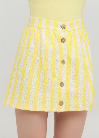 Светло-желтая повседневный в полоску юбка Reserved