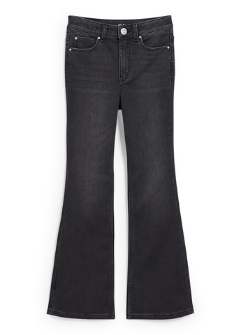 Темно-серые демисезонные клеш джинсы C&A