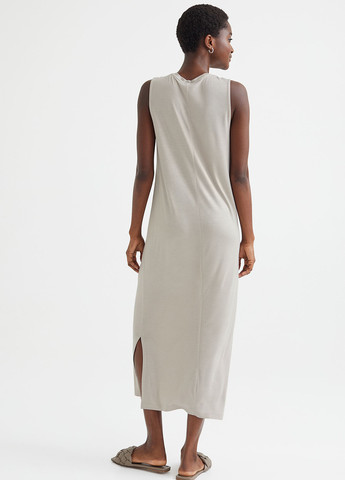 Светло-бежевое кэжуал платье платье-майка H&M однотонное