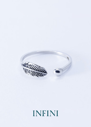 Кольцо серебряное Infini с пером (250570271)
