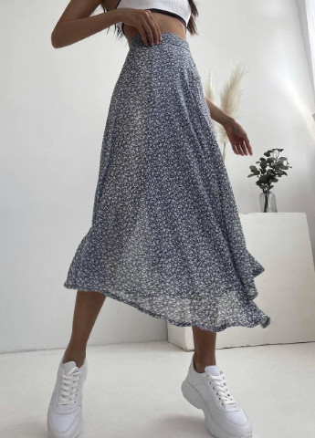 Женская юбка миди р.42/44 358991 New Trend синий