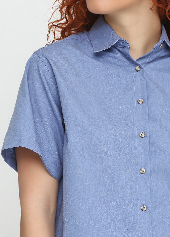 Голубой кэжуал рубашка однотонная Lady Edwards